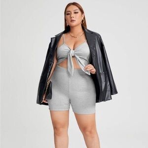 SHEIN Cut Out Cami Romper